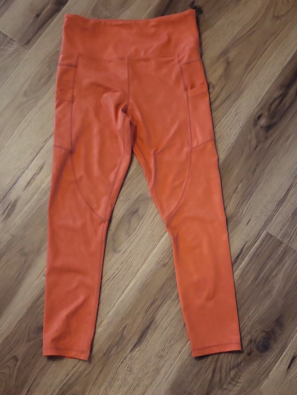 Zyia Orange High-Waist Athletic Leggings
